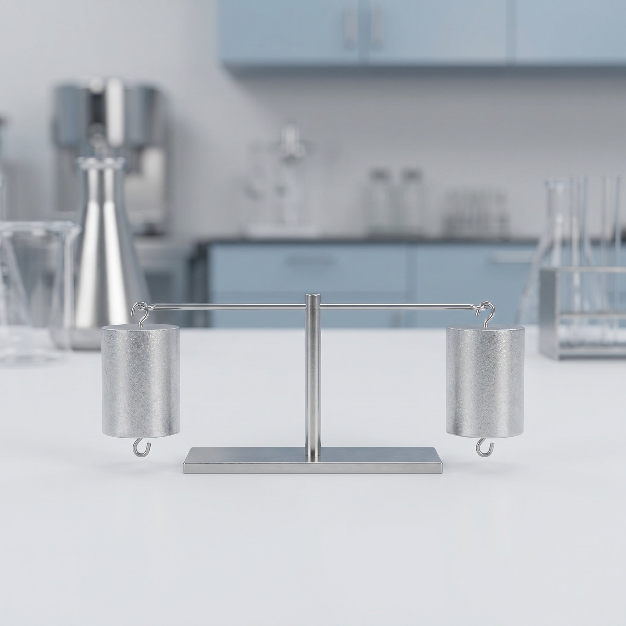 Lab Equipment - قطعتان من أوزان المختبر المصنوعة من