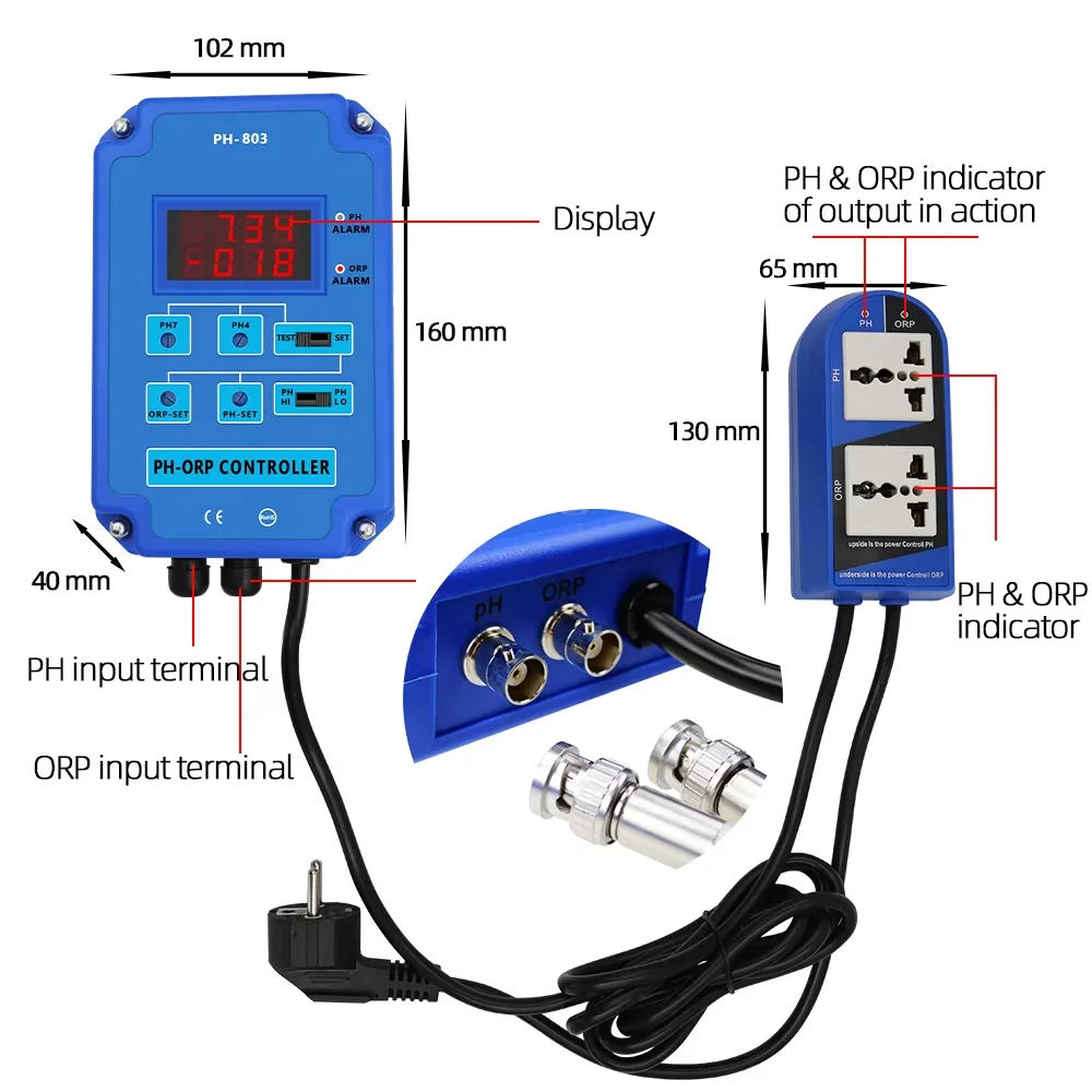 Ph Meter Digital Water Tester - جهاز تحكم رقمي في درجة الحموضة،