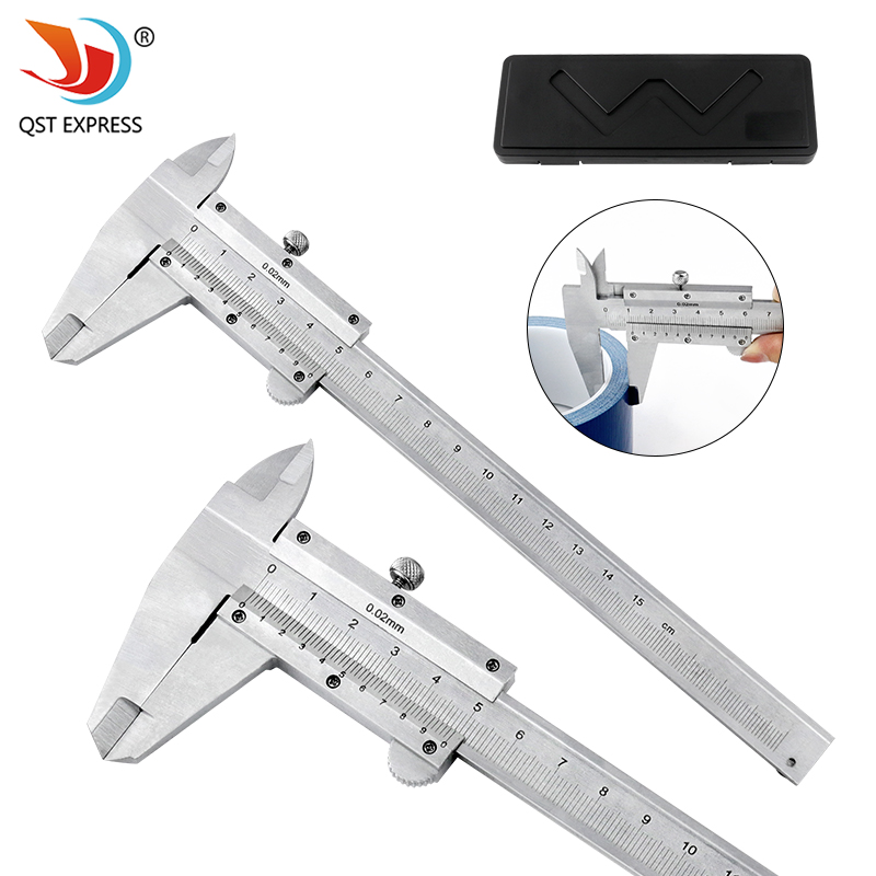 Digital Caliper 150Mm Stainless Steel - QSTEXPRESS-فرجار معدني ، أداة قياس ميكرومتر
