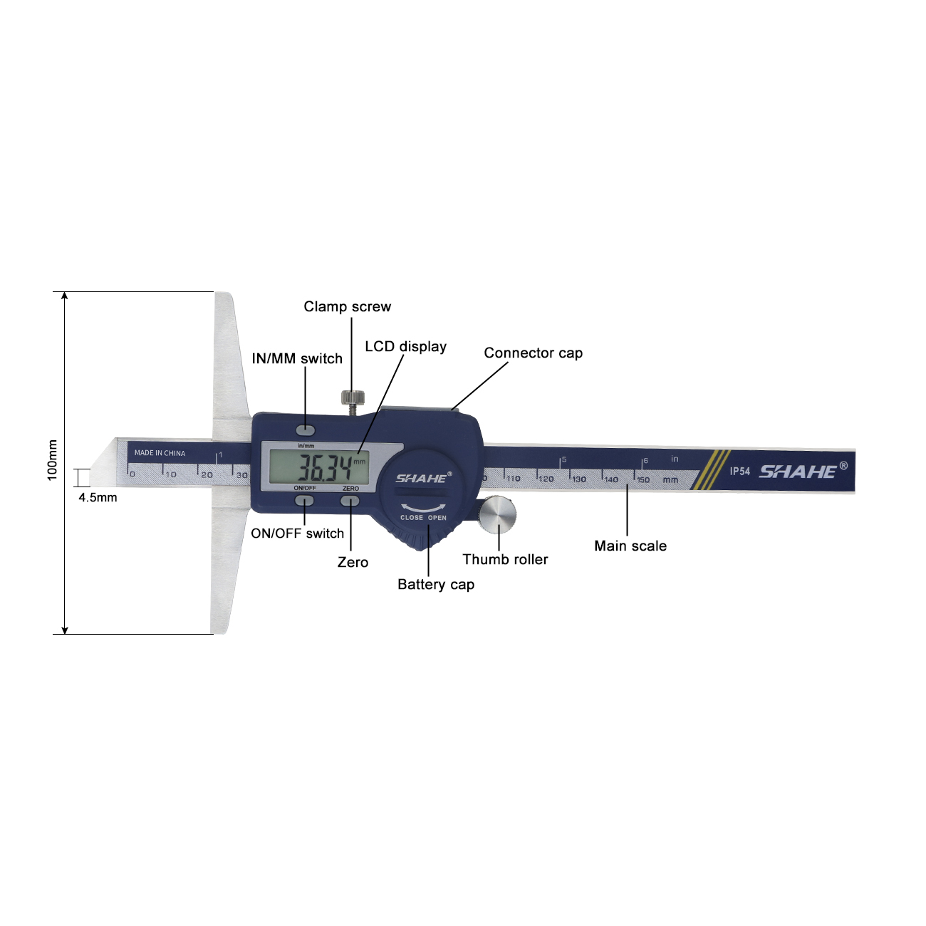 SHAHE 150/200/300 مللي متر حاك - مراجعة Digital Caliper 150Mm Stainless Steel وسعره