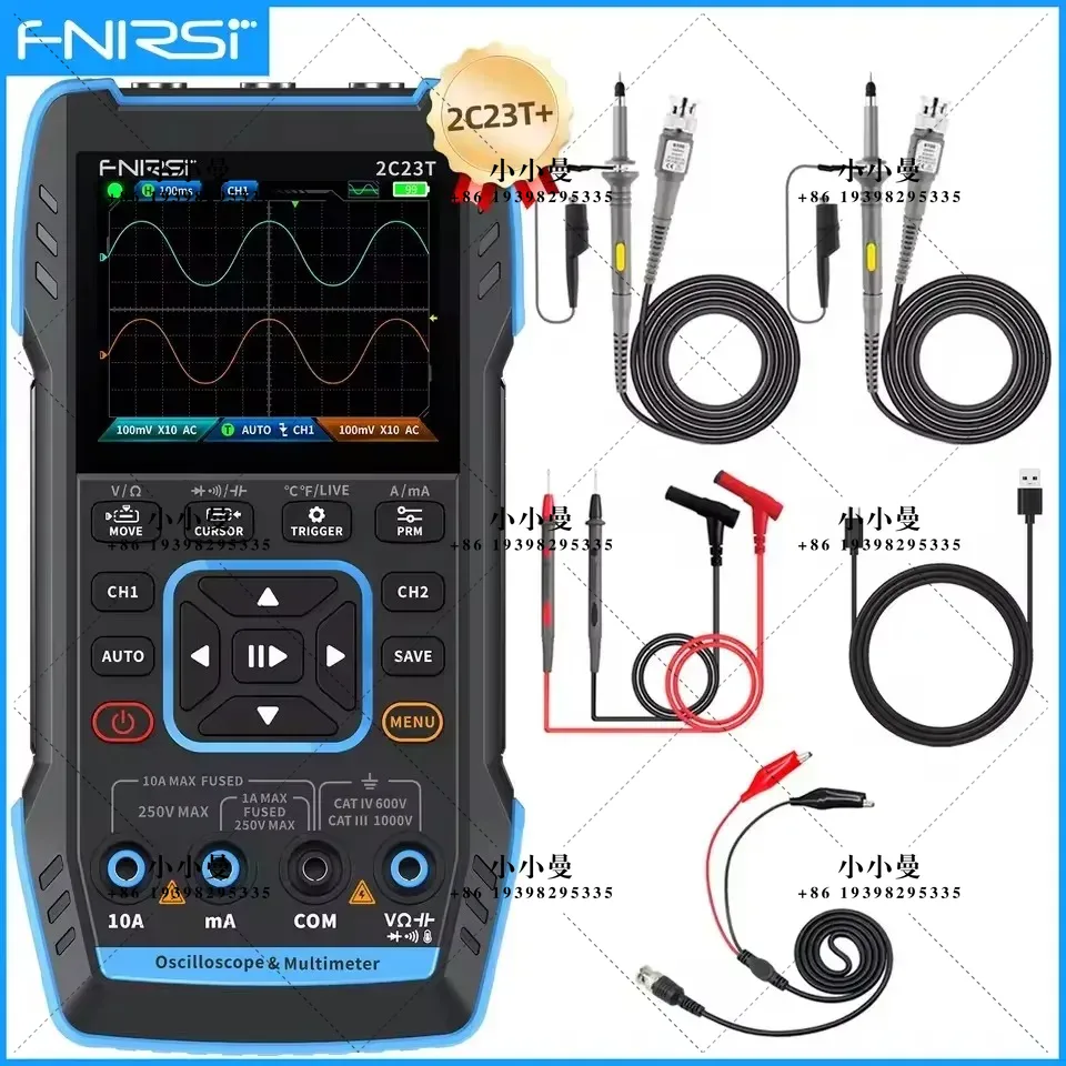 FNIRSI 2C23T10MHz، 2C53T 50MHz - مراجعة Fnirsi Digital Oscilloscope Handheld وسعره